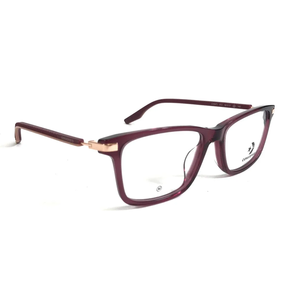 Converse Eyeglasses Frames CV5071 612 Crystal Cherry Vision Gold 52-17-140